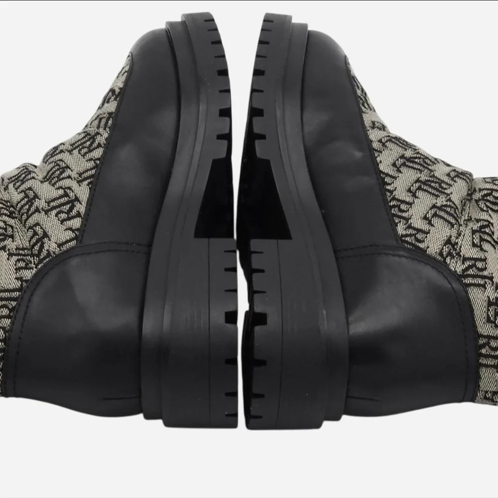 LAUREN RALPH LAUREN‎ Size 7 Monogram Black and Gray Winter Boots